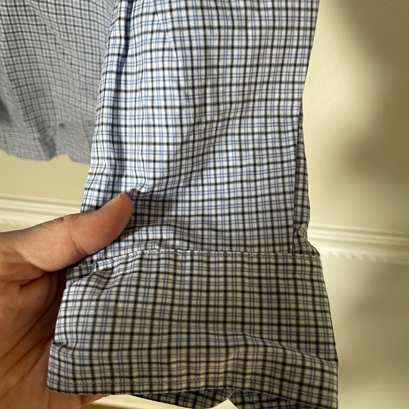 Polo Ralph Lauren 100% Cotton Stretch Blue/ White Button Down Shirt Large - Picture 6 of 8